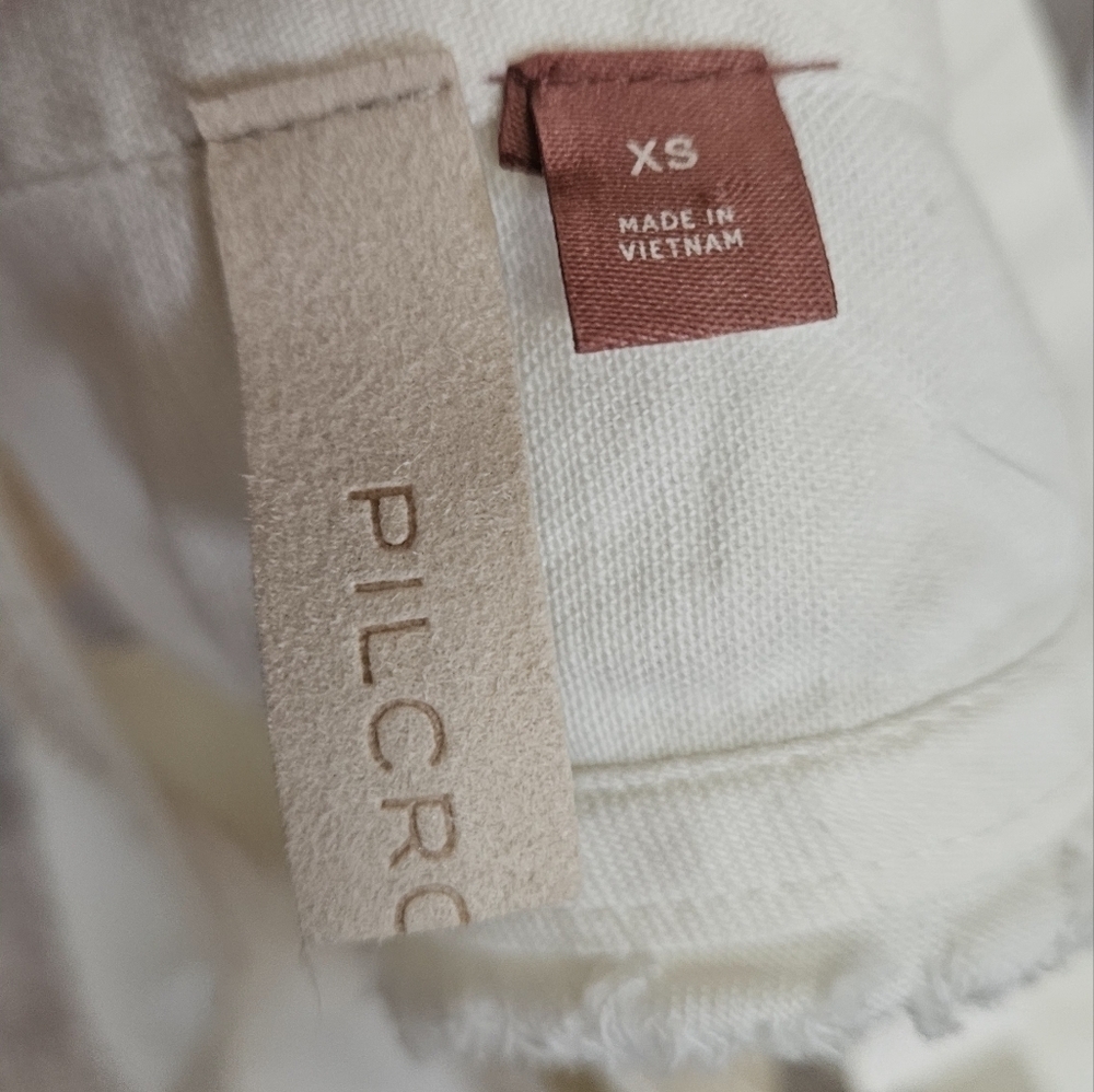 NWT Anthropologie Pilcro Cotton Midi Dress XS Ivory Utility Pinafore Dress. - Picture 5 of 15